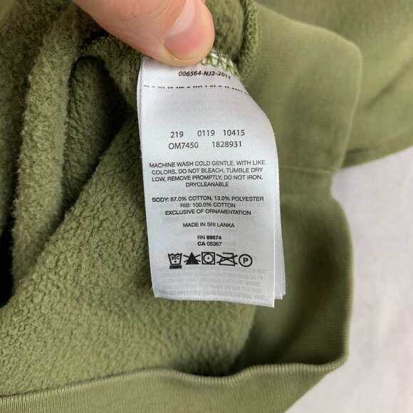 Mountain Hardwear Mens Sweater Small Green Hoodie Long Sleeve Big Logo Fleece - Picture 6 of 8